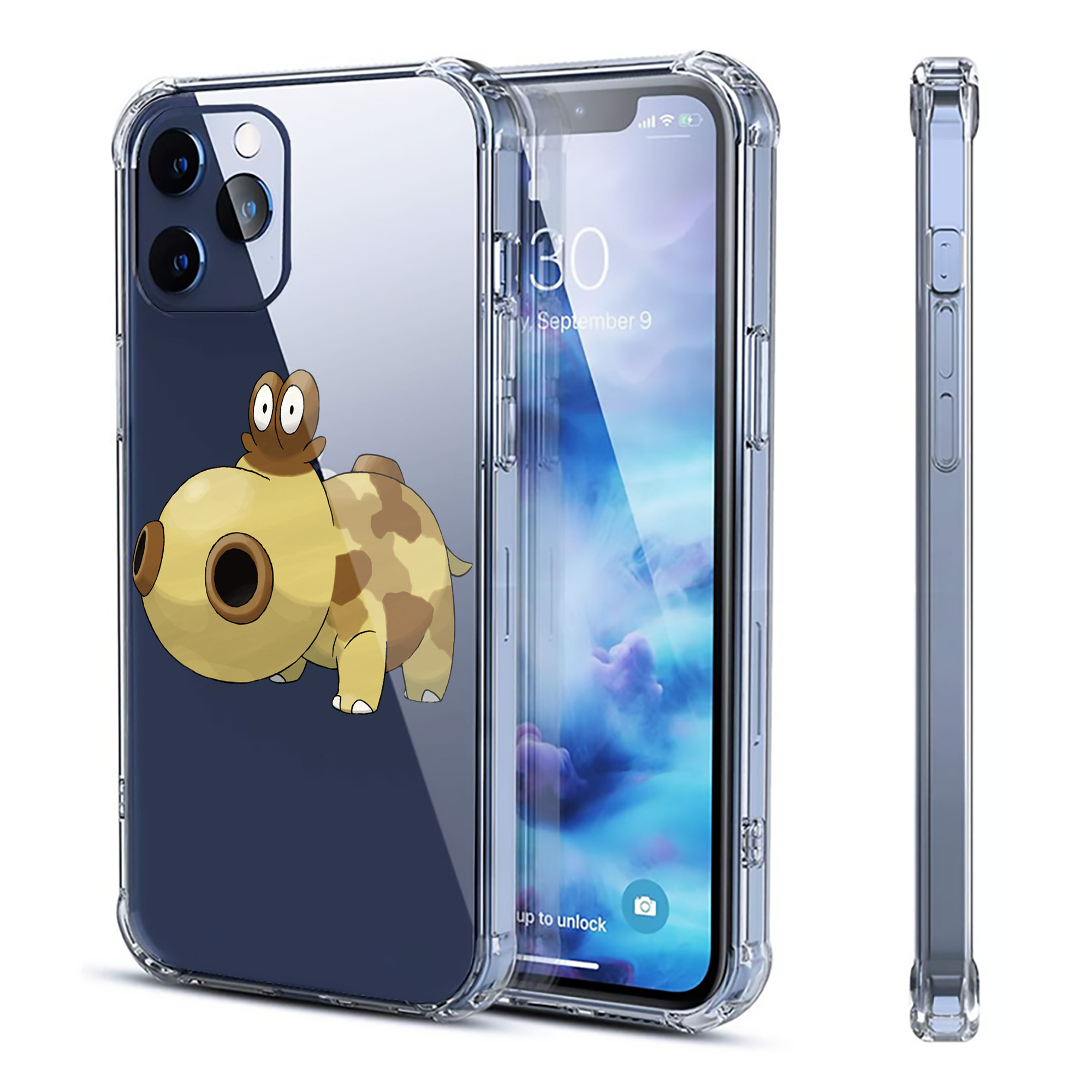 （画像用） ポケットモンスター Pokémon 【iPhone 12シリーズ対応】透明スマホケース（クリアソフトケース）